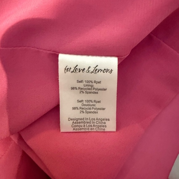 For Love And Lemons Fuchsia Satin Blazer Dress- XS- worn once! - Picture 12 of 16